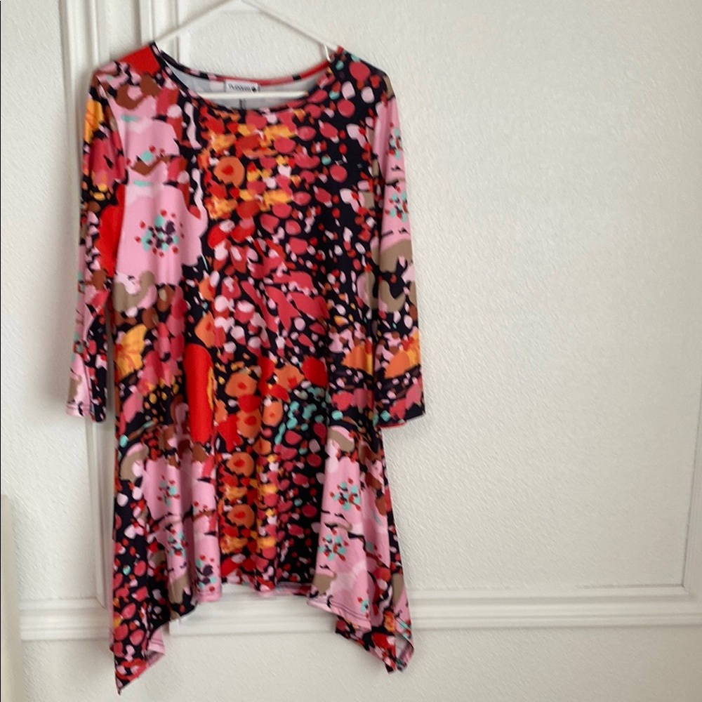 Colorful Floral Tunic Dress